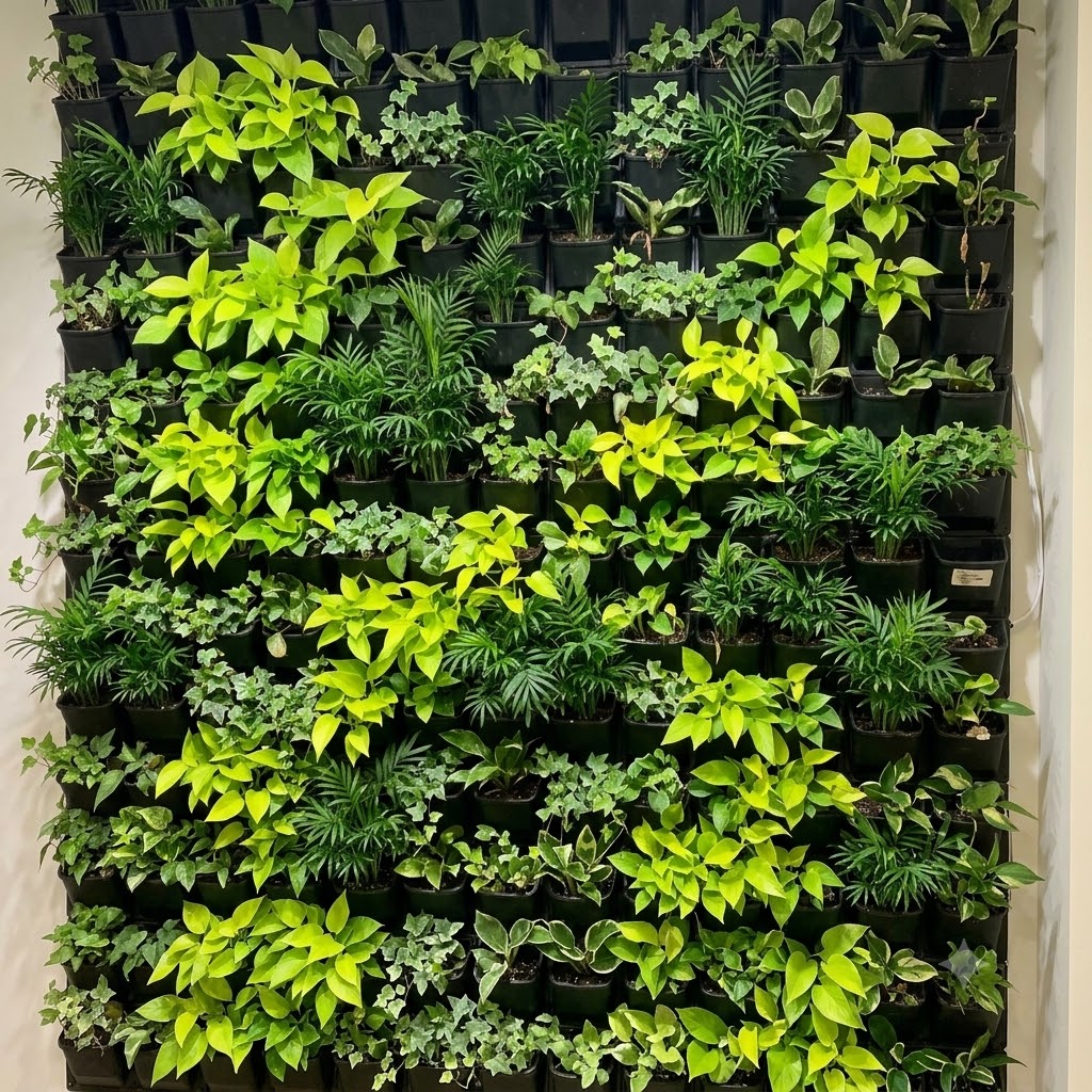 Thi công tường xanh